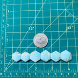 Medium Sky Blue Hexagon Sand Hill Turquoise, Set of 6 Dimensions