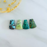 Medium Mixed Freeform Mixed Turquoise, Set of 4 Background