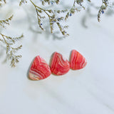 Medium Pink Teardrop Rhodochrosite, Set of 3 Background