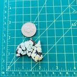 Medium Light Yellow Mixed Giraffe Turquoise, Set of 3 Dimensions