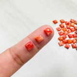 6x6mm Square Spiny Oyster, Set of 2