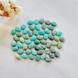 6x8mm Oval Green Egyptian, Set of 4