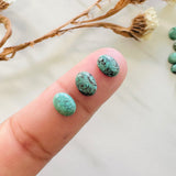 6x8mm Oval Green Egyptian, Set of 4