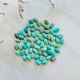 4x6mm Oval Green Egyptian, Set of 10
