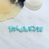 Small Sky Blue Mixed Sonora Turquoise, Set of 8 Background