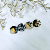 Medium Royal Orange Round Purple Lavender Variscite, Set of 4 Background