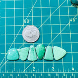 Medium Mint Green Mixed Lucid Variscite, Set of 6 Dimensions