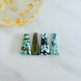 Large Mixed Trapezoid Mixed Turquoise, Set of 4 Background