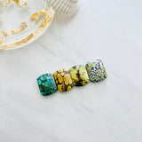Medium Mixed Barrel Mixed Turquoise, Set of 4 Background