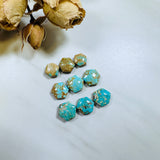 Small Mixed Hexagon Number 8 Turquoise, Set of 9 Background