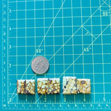 Medium Royal Orange Bar Treasure Mountain Turquoise, Set of 6 Dimensions