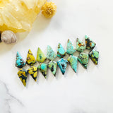 Small Mixed Shield Mixed Turquoise, Set of 16 Background