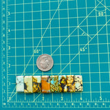 Medium Mixed Bar Mixed Turquoise, Set of 8 Dimensions