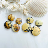 Medium Royal Orange Round Treasure Mountain Turquoise, Set of 8 Background