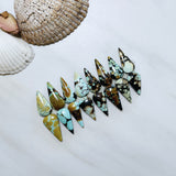 Medium Mixed Teardrop Mixed Turquoise, Set of 16 Background