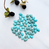 5x7mm Teardrop Green Egyptian, Set of 10