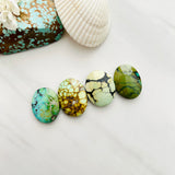 Large Mixed Oval Mixed Turquoise, Set of 4 Background
