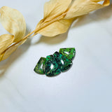 Medium Lime Green Petal Yungai Turquoise, Set of 4 Background