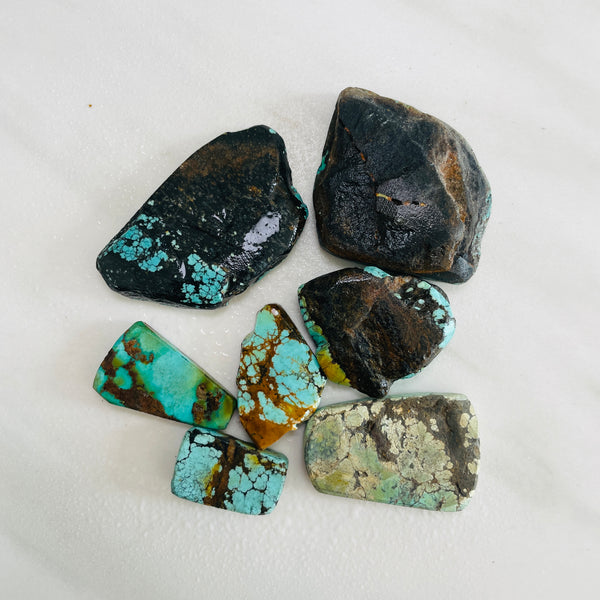 Faint Blue Rough Natural Mixed Turquoise Slabs Dimensions