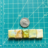 Medium Mixed Bar Mixed Turquoise, Set of 5 Dimensions