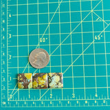 Medium Royal Orange Square Treasure Mountain Turquoise, Set of 3 Dimensions