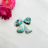 Medium Mixed Mixed Carico Lake Turquoise, Set of 4 Background
