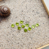 5x5mm Lime Green Round Peridot, Set of 10 Background