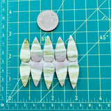 Medium Lime Green Teardrop Green Serpentine Serpentine, Set of 10 Dimensions