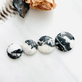 Medium White Round Purple Lavender Variscite, Set of 4 Background
