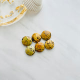 Medium Royal Orange Round Treasure Mountain Turquoise, Set of 6 Background