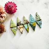 Medium Mixed Triangle Mixed Turquoise, Set of 10 Background