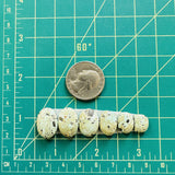 Small Light Yellow Oval Lone Mountain Turquoise, Set of 6 Dimensions