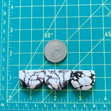 Large White Half Moon Purple Lavender Variscite, Set of 3 Dimensions