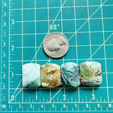 Medium Mint Green Barrel Crescent Lake Variscite, Set of 4 Dimensions