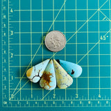 Large Mixed Teardrop Mixed Turquoise, Set of 4 Dimensions