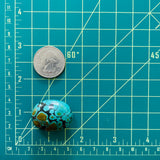 Large Ocean Blue Oval Giraffe Beads Dimensions