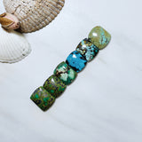 Medium Mixed Barrel Mixed Turquoise, Set of 6 Background