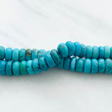 Small Sky Blue Rondelle Yungai, Set of 130 Dimensions