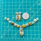Small Faint Blue Mixed Number 8 Turquoise, Set of 19 Dimensions