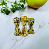 Medium Royal Orange Petal Mixed Turquoise, Set of 6 Background