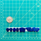 Small Deep Blue Mixed Lapis Lazuli, Set of 10 Dimensions