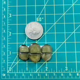 Small Swamp Green Half Moon Rosarita, Set of 6 Dimensions