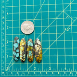 Large Mixed Surfboard Mixed Turquoise, Set of 4 Dimensions