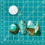 Large Deep Green Mixed Crescent Lake Variscite, Set of 4 Dimensions