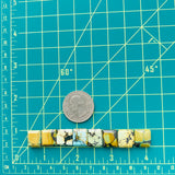 Medium Mixed Square Mixed Turquoise, Set of 8 Dimensions