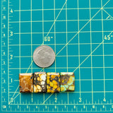 Medium Mixed Bar Mixed Turquoise, Set of 4 Dimensions