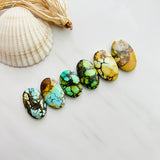 Large Mixed Oval Mixed Turquoise, Set of 6 Background