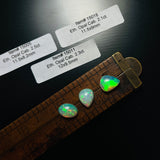 Authentic Ethiopian Mixed Opal Cabochons, set of 3