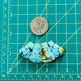 Large Ocean Blue Petal Yungai Turquoise, Set of 4 Dimensions