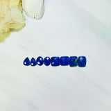 Small Deep Blue Mixed Lapis Lazuli, Set of 8 Background